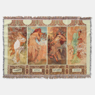 Couverture Alphonse Mucha art Nouveau de quatre saisons