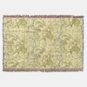 Couverture Alphonse Mucha Pivoines Motif Floral Art Nouveau