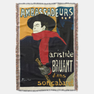Couverture Ambassadeurs Art Nouveau vintage, Toulouse Lautrec