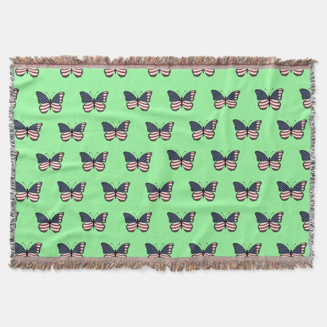 Couverture American Flag Butterfly Design-62615 (Devant)