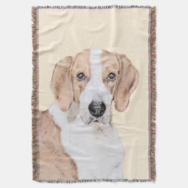 Couverture American Foxhound Painting - Joli art original chi (devant Vertical)