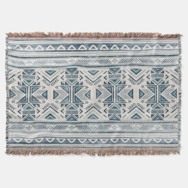 Couverture Amérindien Motif Indien Fabric mexicain (Devant)