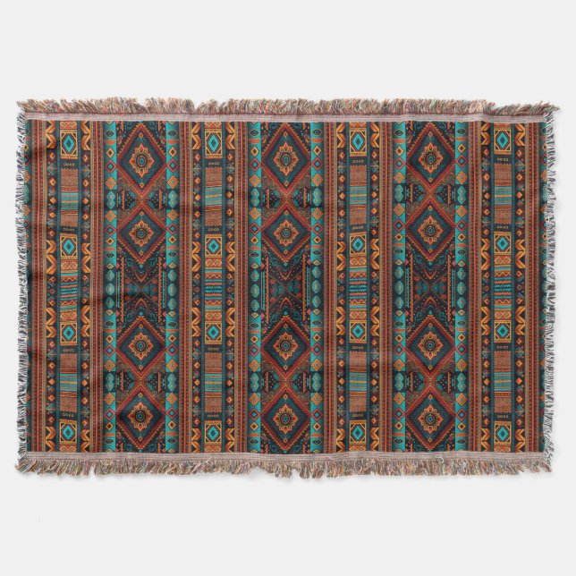 Couverture Amérindiens Motifs Boho Culture Arts Abstraits (Devant)