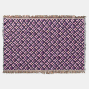 Couverture Améthyste Peach rose violet Lilac Striac Plaid