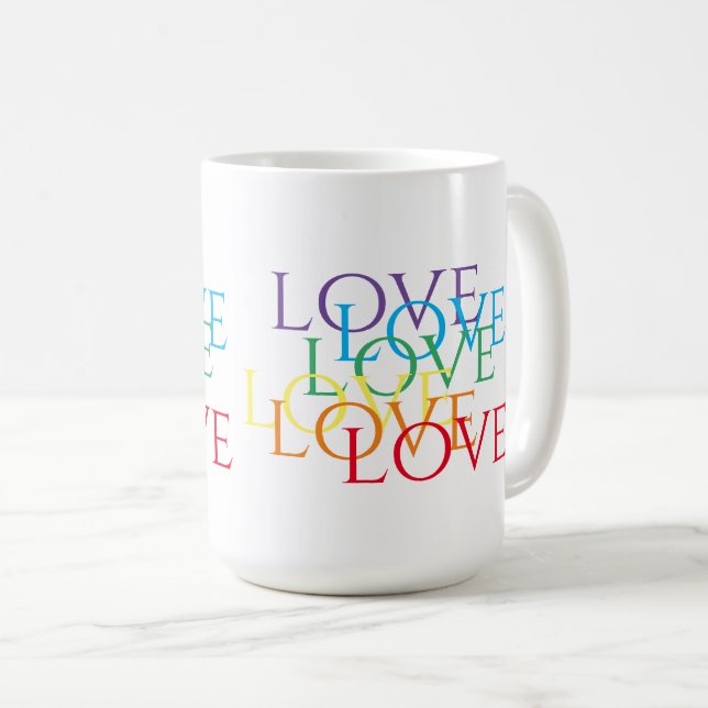 COUVERTURE AMOUREUSE Tall White Mug (Devant droit)