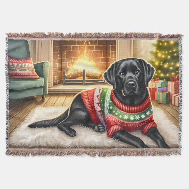 Couverture Amoureux des chiens confortable Labrador Retriever (Devant)
