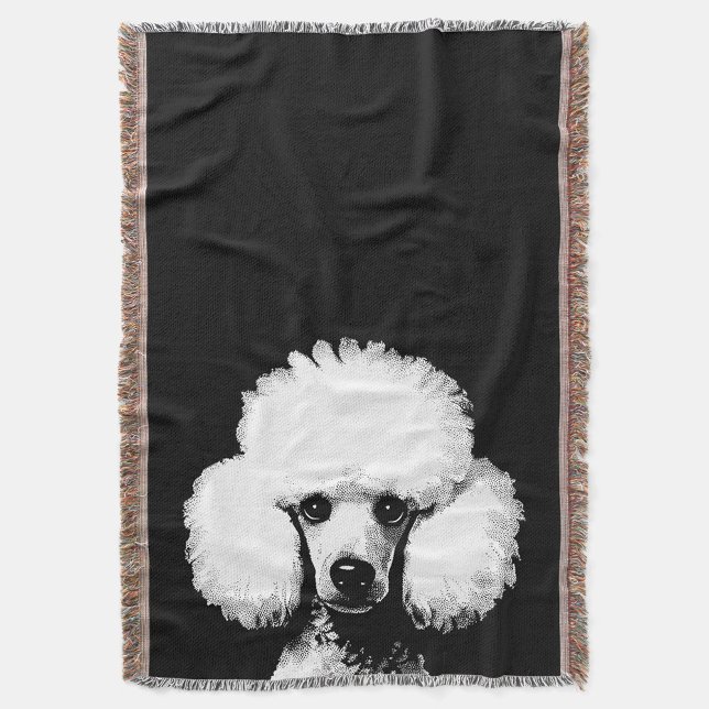 Couverture Amusant Retro Chic Pop Art Poodle (Fun Retro Chic Pop Art Poodle Throw Blanket)