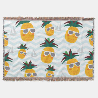 Couverture Ananas, bateau : mignon motif océanique.