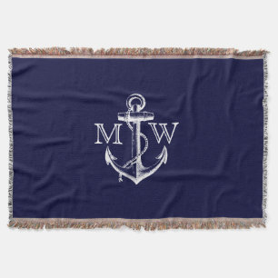 Couverture Ancre, monogramme nautique