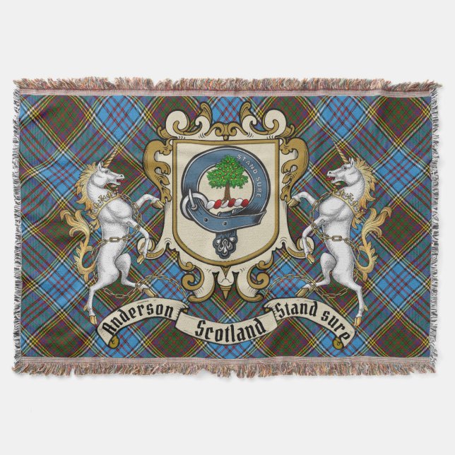Couverture Anderson Clan Badge & Tartan (Devant)