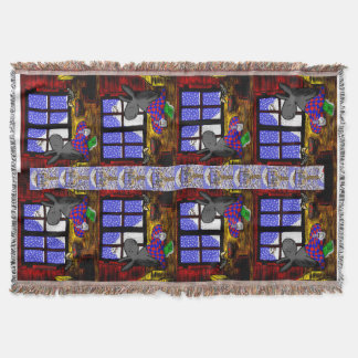 Couverture âne et oiseau dans la neige