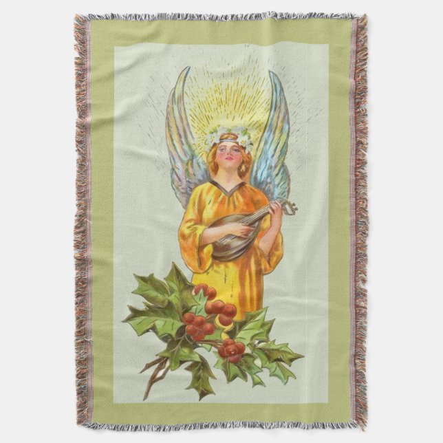 Couverture Ange avec houx et mandoline  (devant Vertical)