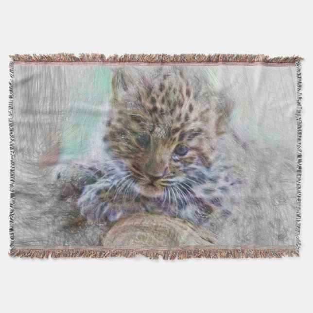 Couverture animal artistique léopard (Devant)