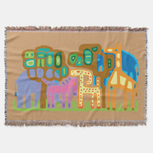 Couverture Animaux africains style folklorique ethnique