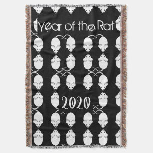 Couverture Année du Motif de souris Rat 2020 avec texte