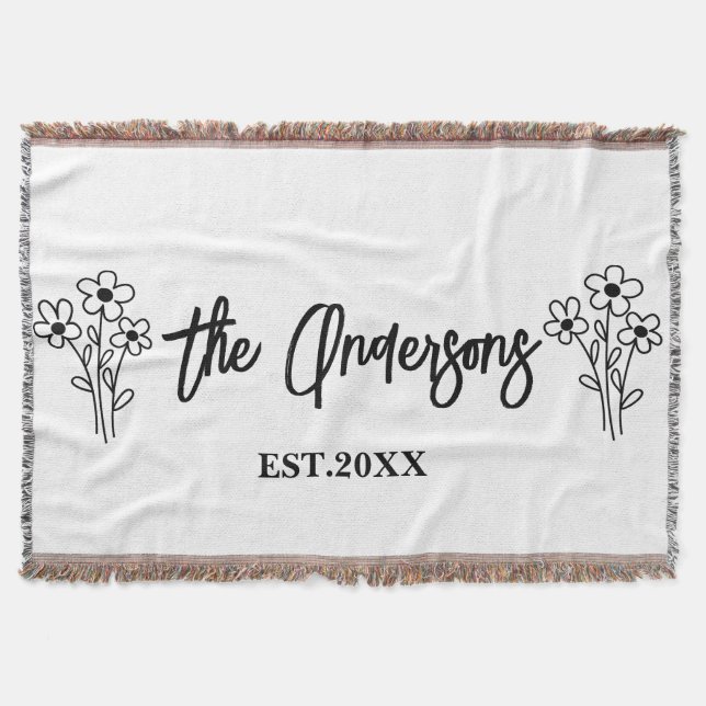 Couverture Anniversaire Mariage personnalisé Cadeau de nom de (Devant)