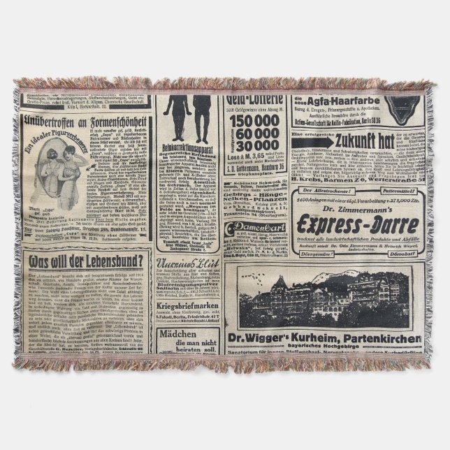 Couverture Annonces de journaux allemands antiques 1917 (Devant)