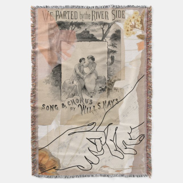 Couverture Antique Romantic Floral Ephemera Collage Riverside (devant Vertical)