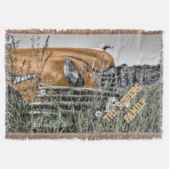 Couverture Antique voiture personnalisée (Devant)