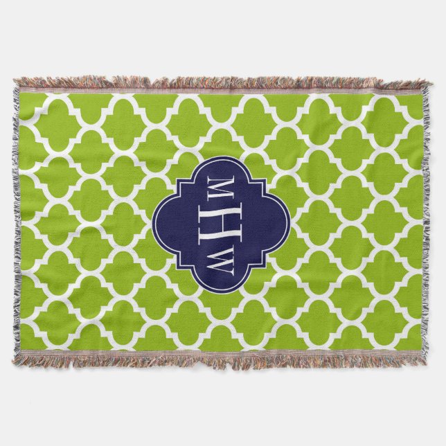 Couverture Apple Green Wt Moroccan #5 Navy 3 Monogram initial (Devant)