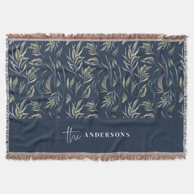 Couverture Aquarelle botanique marine élégante décoration fam (Devant)