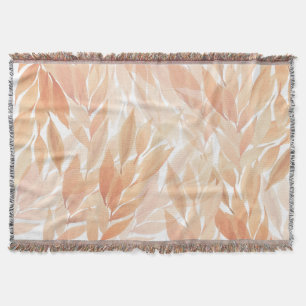 Couverture Aquarelle de feuillage transparent Terracotta