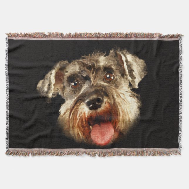 Couverture Aquarelle de portrait de Schnauzer miniature (Devant)