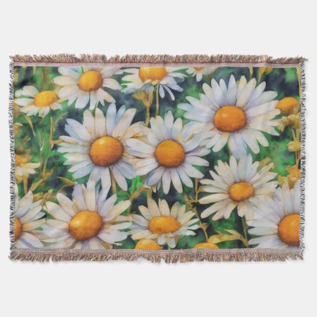 Couverture Aquarelle Jardin Fleurs Faisy (Devant)
