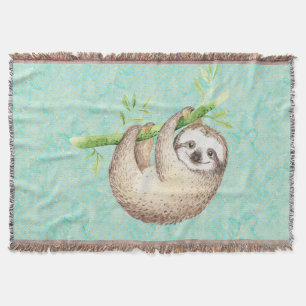 Couverture Aquarelle Joyeuse Sloth