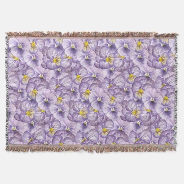 Couverture Aquarelle motif floral avec panneaux violets (Devant)