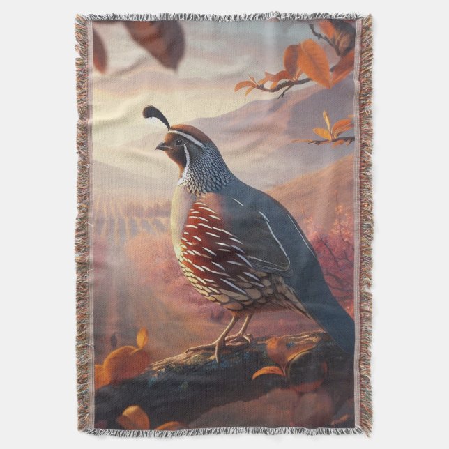Couverture Aquarelle originale California Quail Bird (devant Vertical)