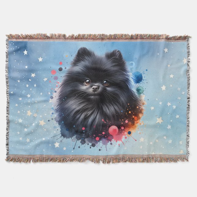 Couverture Aquarelle poméranienne noire (Devant)