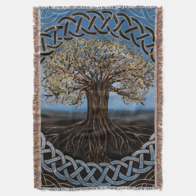 Couverture Arbre de la vie - dessin de Yggdrasil (devant Vertical)