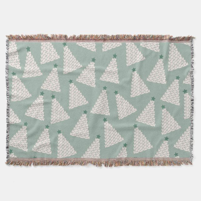 Couverture Arbre de Noël Motif Sage Green (Devant)