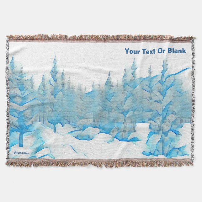 Couverture Arbres bleus neigeux (Devant)