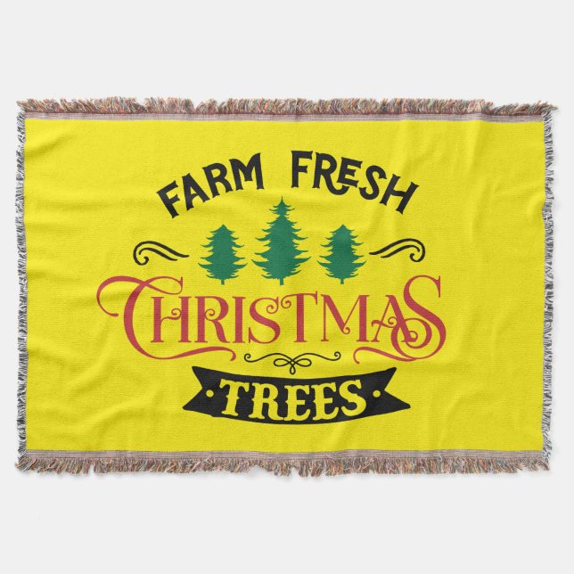 Couverture Arbres de Noël frais de ferme Design-54394 (Devant)