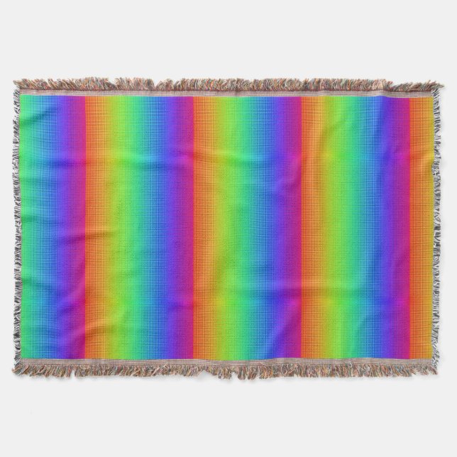 Couverture Arc-en-ciel violet rouge orange jaune bleu bleu (Devant)