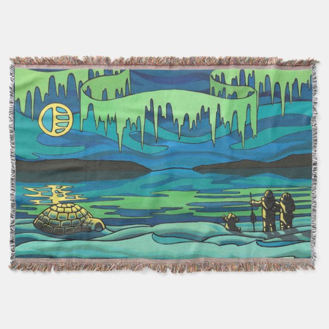 Couverture Arctic Art Blanket Inuit Love Lancer des cadeaux d (Devant)