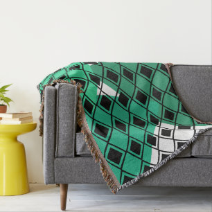 Couverture Arlequin Triangle Vert