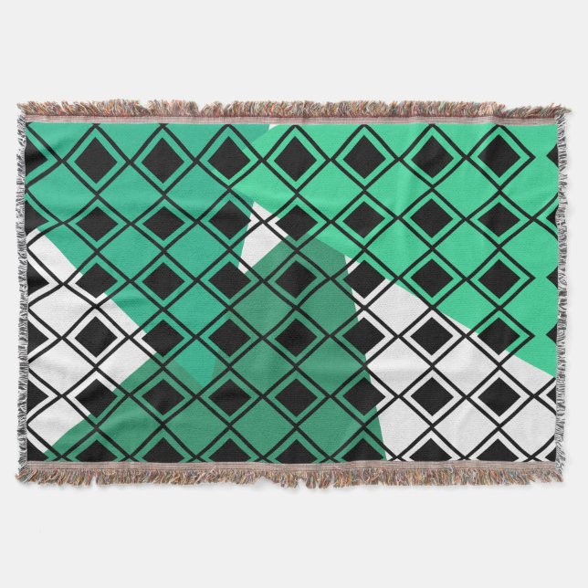 Couverture Arlequin Triangle Vert (Devant)