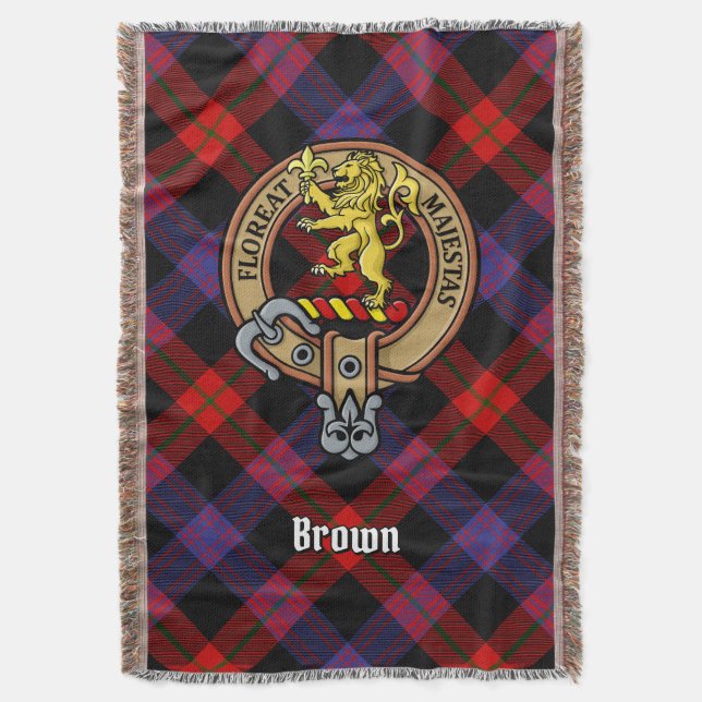 Couverture Armoirie du clan Brown sur tartan (devant Vertical)