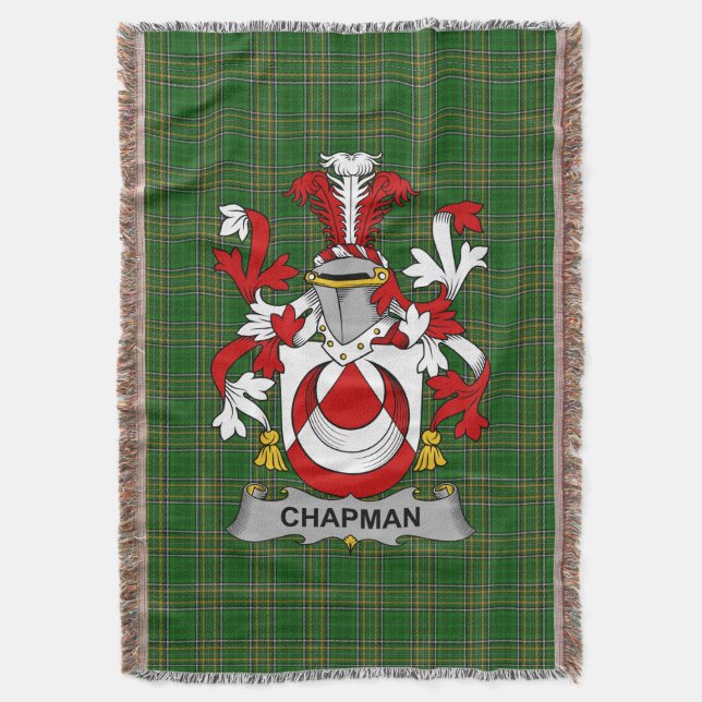 Couverture Armoiries de Chapman irlandais Famille Crest Irlan (devant Vertical)