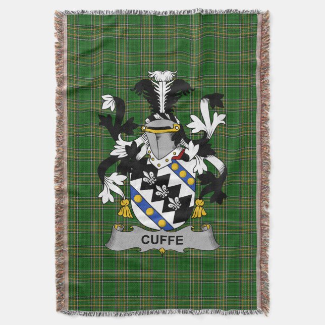 Couverture Armoiries de Cuffe irlandaise Famille Crest Irland (devant Vertical)