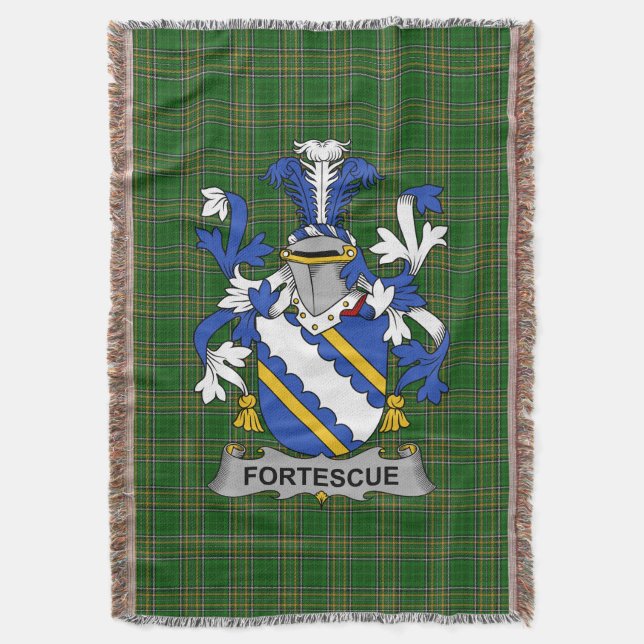 Couverture Armoiries de Fortescue irlandaise Famille Crest Ir (devant Vertical)