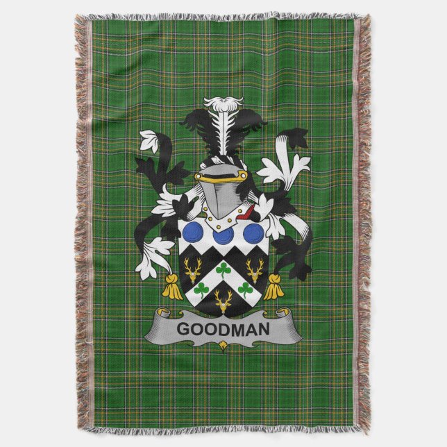 Couverture Armoiries de Goodman Irlandais Family Crest Irland (devant Vertical)