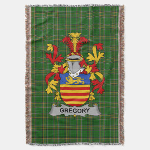 Couverture Armoiries de Gregory irlandais Famille Crest Irlan