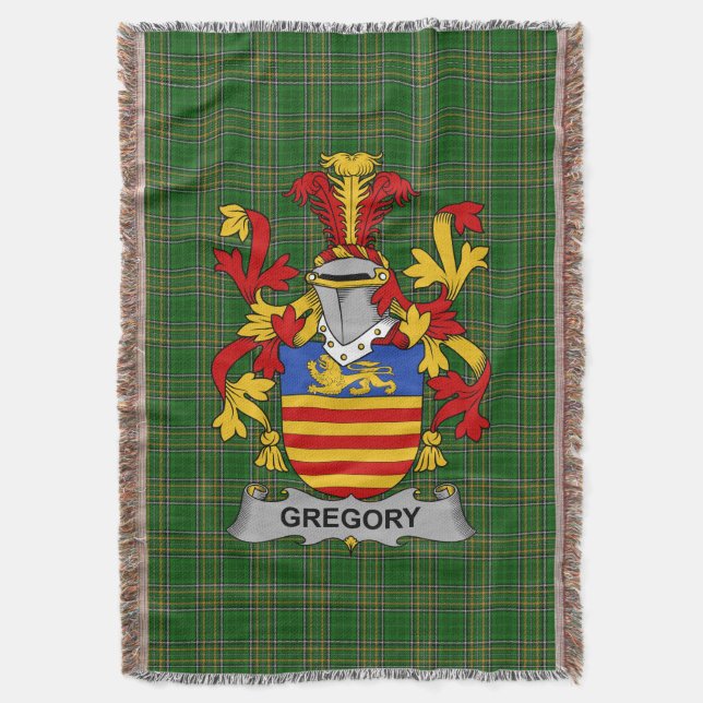 Couverture Armoiries de Gregory irlandais Famille Crest Irlan (devant Vertical)