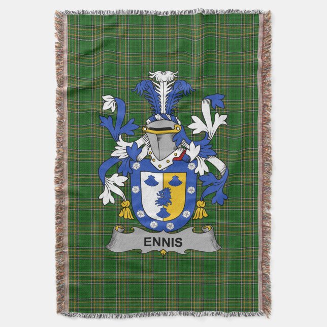 Couverture Armoiries de la famille Ennis d'Irlande Crest Irla (devant Vertical)