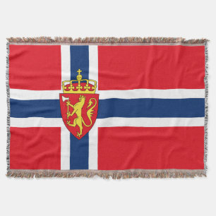 Couverture Armoiries de la Norvège sur le drapeau de la Norv