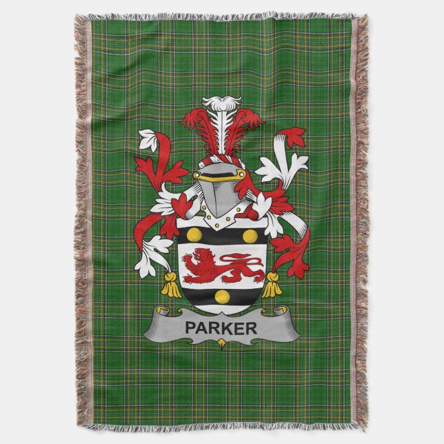 Couverture Armoiries de Parker irlandais Family Crest Irlande (devant Vertical)